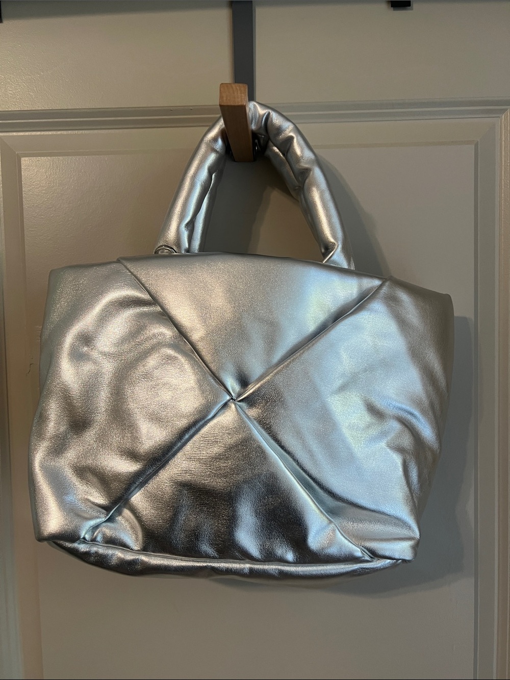 a new day Silver Quilted Padded Tote
